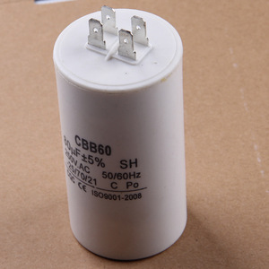 Condensateur de démarrage YUNTEN CBB60 80UF 250V AC 50/60Hz à double puce pour moteur - Product Image 1