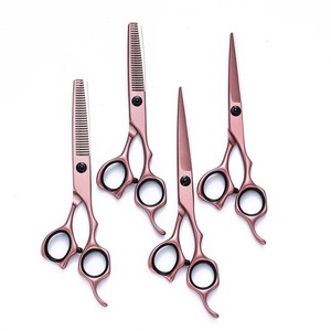 Rose Gold Thinning Shears Professional Hair Stylist Scissors Stainless Steel Medium Handle Hairdressing Kit - Product Image 1