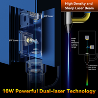 Module de Machine de gravure Laser de coupe d'assistance à l'air intégrée à lentille Interchangeable pour sculptfun S9/S6pro/S6 S30 Pro 10W