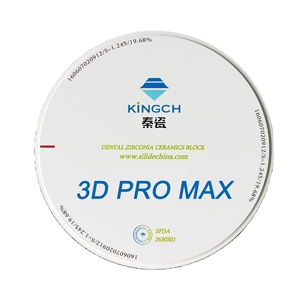 Bloc de zircone céramique dentaire multicouche 98 mm pour fraisage CAD/CAM, restauration de couronnes, bridges et implants antérieurs et postérieurs - Product Image 1