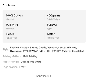 เสื้อฮู้ดดี้ <span class=keywords><strong>Yupoo</strong></span> คุณภาพสูง ผ้าฝ้าย 100% เสื้อกันหนาวผู้ชาย สตรีทแวร์ ชุดวอร์ม ผ้าเดนิมหนานุ่ม พิมพ์ลายพัฟ - Product Image 6