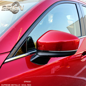 SUPREME METALLIC <span class=keywords><strong>SOUL</strong></span> ROUGE 1.52*18 mètre Haute Stretch Brillant Métal Vinyle <span class=keywords><strong>Film</strong></span> Voiture Wrap Plein Rouleaux Automobile Autocollant - Product Image 3