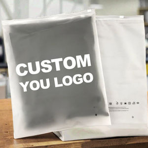 Penjualan Terbaik tas kaus poli Pe dapat ditutup kembali Logo cetak kustom ritsleting plastik kemasan tas pengunci ritsleting untuk pakaian - Product Image 1