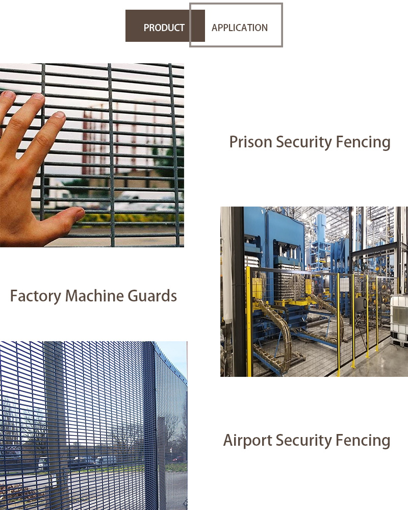 Steel 358 High Security Fence Anti Climb PVC Coated