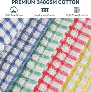 Essuie-vaisselle personnalisables pour la cuisine – Lot de 8 torchons de cuisine en coton pour sécher la vaisselle – Essuie-vaisselle absorbants pour le nettoyage et le ménage - Product Image 4