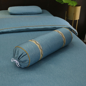 Cubierta de cama de salón de belleza de algodón y lino blanco de cuatro piezas moderna de estilo europeo para masaje y lavado de cabello - Product Image 4