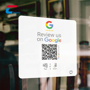 อะคริลิคสามารถตั้งโปรแกรมได้ NFC Google Review 213เมนูสติกเกอร์กลมหรือตารางเมนู NFC - Product Image 2