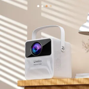 Projetor de smartphones portátil amerbepopola, novo projetor portátil para acampamento, tela grande, p860, android, 3d, 4k, 1080p