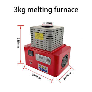 2 ק "ג קיבולת מכונת היתוך זהב 1450 ℃ טמפרטורה 5000w עבור 220v אינדוקציה מתכת תנור מחיר טוב - Product Image 4