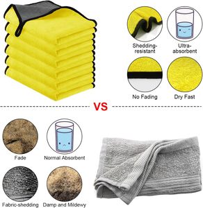 Wholesale Microfibre Auto Detailing Professional Care Warp Knitted Car Towel 40x40cm Quick Drying Car Wash Cloth for Shop - Product Image 4