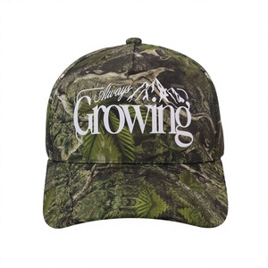 Casquette de baseball sportive à 5 panneaux, personnalisée, pour la randonnée en plein air, l'alpinisme, avec logo brodé et impression vert écran - Product Image 1