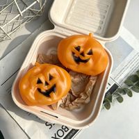 Jouets Squishy Citrouille d'Halloween Non-Remontables en TPR Remplis d'Huile de Coco, Vente en Gros, Jouets Sensoriels Anti-Stress en Vrac pour Enfants et Adultes