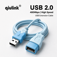 Câble d'extension USB 2.0 480 Mbps haute vitesse, mâle vers femelle, pour imprimante, scanner, ordinateur portable et transfert de données PC