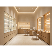 Vitrine de magasin de beauté et de cosmétiques haut de gamme, mobilier de vente au détail durable pour les boutiques de maquillage