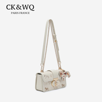 Sac à main bandoulière multi-positions pour femme, tendance, avec broderie cheval, en PU imperméable, fermeture éclair, design à rabat classique