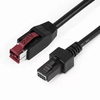 Cable USB a 1x8 Latch-N-Lock para Impresora, 24V, con Trenzado de Cobre Puro, Revestimiento de PVC, Conectores Chapados en Oro, 20AWG, Modelo 40N4716