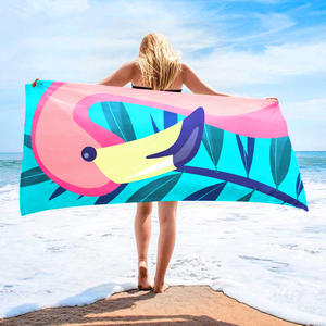 Toalla de playa con estampado de microfibra Absorbente personalizado para <span class=keywords><strong>Amazon</strong></span> [70*140] Colección de estilo tropical de verano en stock - Product Image 1