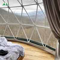 Luxe 4 saisons Sun Room Glamping Resort Dôme Maison Tente Camping Tente Avec Chambre