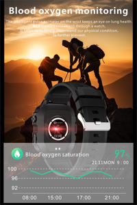 Reloj Inteligente Deportivo para Exteriores QX11 con Batería de 420 mAh, Pantalla HD de 1.96 Pulgadas, Resistente al Agua 3ATM, Enlace SOS con un Clic, Llamadas por Bluetooth, Estándar IP67 - Product Image 3