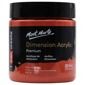 Mont Marte Dimension Acrylic 250mls - Pearl Wine Red 3d acrylic paint