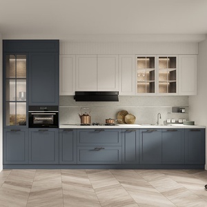 Gabinetes de Cocina Modulares Modernos con Acabado Blanco Oscuro, Unidades Superiores e Inferiores, Encimeras de Cuarzo, Fregadero Incluido, Solución Completa para el Proyecto - Product Image 2