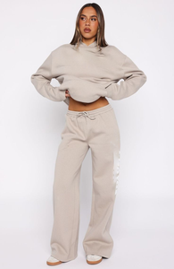 heavy <b>weight</b> sweatpants and hoodie <b>set</b> hoodies <b>women</b> custom logo oversized streetwear hoodie - Product Image 3