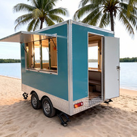 Ventes chaudes Camions de restauration fantaisie Chicago Peanut Ramen Waffle Crêpe Dessert Pancake Donut Chariot de restauration mobile avec roues