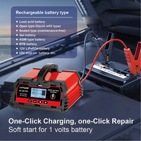 LVYUAN Chargeur intelligent de batterie de voiture 20A + 12/24V 20A, plomb acide