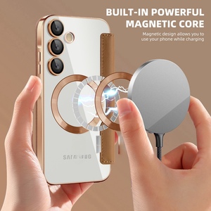 Đối Với <span class=keywords><strong>Samsung</strong></span> Cho Galaxy A55 A35 A15 5G Da Trường Hợp Điện Thoại Khe Cắm Thẻ Từ Ví Rõ Ràng Cover Quay Lại Mạ Khung Điện Thoại Trường Hợp - Product Image 5