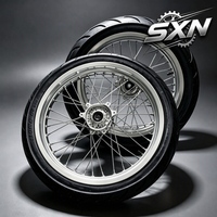 Kit de conversion électrique Supermoto 1.60 2.15 pour Sur-Ron Light Bee X LBX, roues de 17 pouces en aluminium CNC argenté