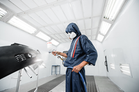 Mini cabine de peinture à chaud pour pièces automobiles avec éclairage LED, système de filtration 3 étapes, certifiée CE