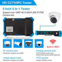 Monitor All-in-One IPC-5100 Plus 4K CVI TVI SDI 8MP IPS con Pantalla Táctil, Probador de Cámaras IP CCTV con Rastreador de Cables