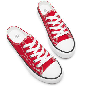 卸売有名ブランドデザイナーロートップキャンバススリッパ靴女性スリップオンヒールキャンバスシューズ - Product Image 5