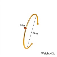 Joyería de Moda 2026, Brazalete Abierto Delgado de Cobre Chapado en Oro de 18K con Circonita, Elegante para Mujer, Uso Diario, Citas, Fiestas, Regalo