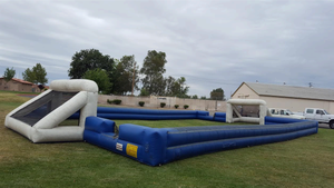 Jabón inflable comercial de <span class=keywords><strong>campo</strong></span> de <span class=keywords><strong>fútbol</strong></span>, balón de <span class=keywords><strong>fútbol</strong></span> de 12x6m - Product Image 4