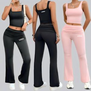 Ensemble deux pièces décontracté King Mcgreen Star 2025 pour femme, couleur unie, sans manches, longueur intégrale, respirant, séchage rapide, coupe ajustée - Product Image 1