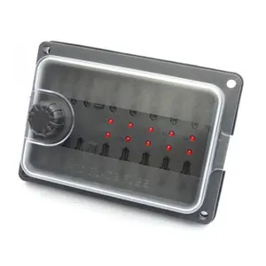 Waterproof Panel Mount Standard 10 Way Blade Fuse Box With LEDs