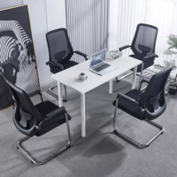 Chaise de bureau ergonomique moderne à base en arc épaissie, confortable, en maille, pour personnel de bureau - Vente en gros usine