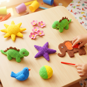 Lot de pâte à modeler en mousse souple OEM en gros, kit créatif pour enfants, pâte à modeler colorée, boue de neige, vente chaude, bricolage, best-seller - Product Image 2