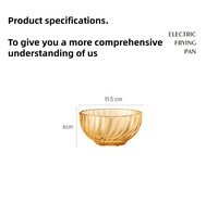 Ensemble de 4 bols à crème glacée en cristal de luxe, design personnalisé, diamant, 0,1 kg, sans revêtement, pour micro-ondes
