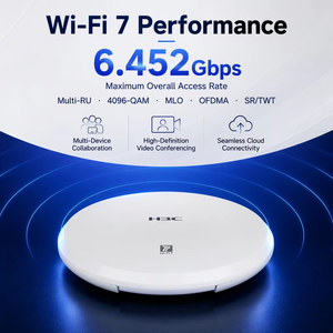 H3C UAP773 Wi-Fi 7 Point d'accès intérieur Multi-RU/4096-QAM 6,452 Gbit/s Double bande 802.11be MLO PoE Faible rayonnement pour PME/Bureau/Haute densité - Product Image 1