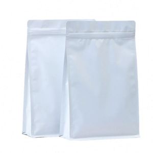 Sacs d'emballage en papier kraft blanc de bonne qualité avec placage en aluminium, pochettes verticales pour aliments, pack promotionnel - Product Image 1