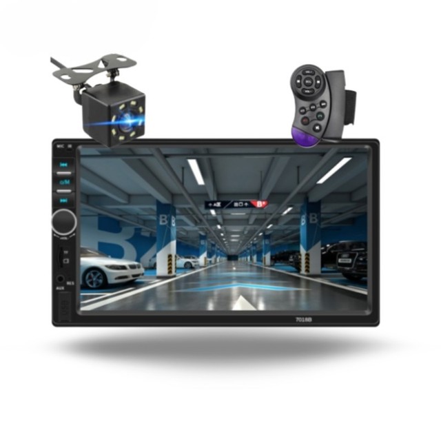 2 Din Multimedia Car Stereo Power Protect Locate Car MP5 Player Mirror Link BT/FM/USB/TF Touch Screen HD Movie Music Player
