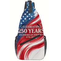 Sac de Poitrine en Polyester Semi-Centenaire 250, Sac Bandoulière Durable, Promotion Spéciale Fête de l'Indépendance, Vente en Gros Américaine