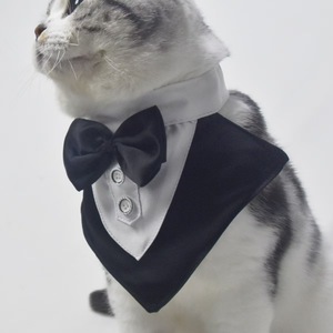 Traje de Boda para Mascotas, Babero, Collar para Perro, Bandana Triangular con Lazo, Elegante y Decorativo, Estilo Caballero para Todas las Estaciones - Product Image 2