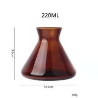 Diffuseur de parfum pour voiture en verre vide de 220 ml, forme conique, recyclable