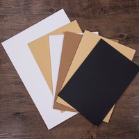Papier cartonné blanc et noir 240g, papier kraft épais et rigide, recyclable, pour emballage cadeau et artisanat fait main, pour cadre photo et bougie