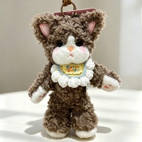 Porte-clés en peluche super doux en forme de chat allemand populaire avec rembourrage en coton PP pour cadeau d'anniversaire d'enfant