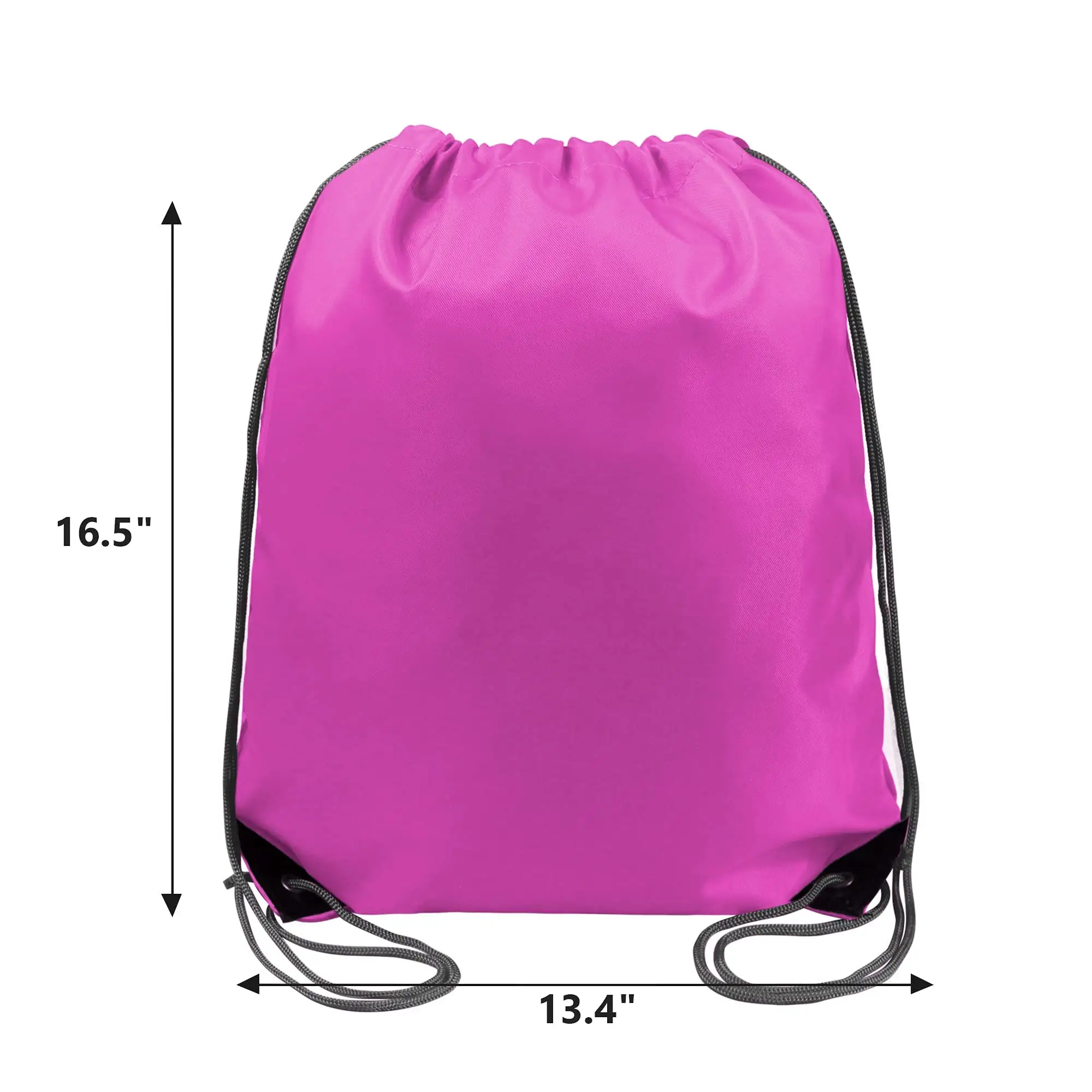 Bolsa de plástico personalizada de gran capacidad, ligera, fácil de llevar, bolsa de plástico con cordón, bolsa de plástico Rosa ecológica