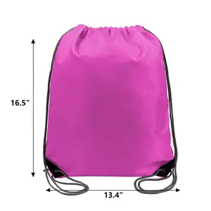 カスタマイズされた大容量軽量持ち運びに便利なビニール袋プラスチック巾着袋エコピンクのビニール袋